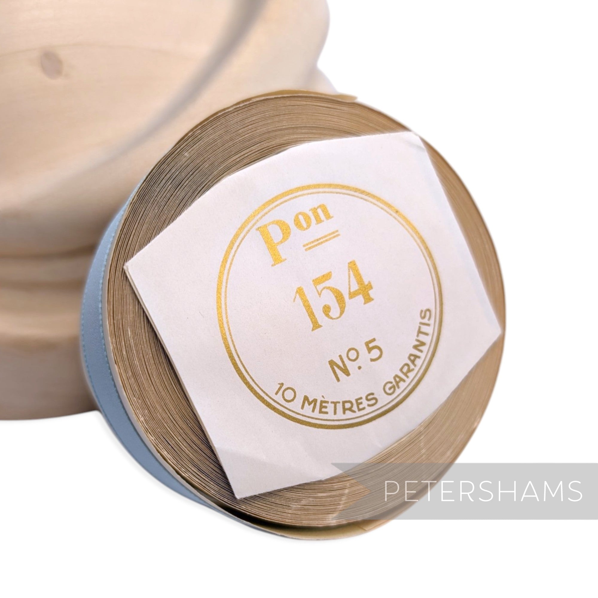 24mm No.5 "Pon 154" Vintage French Taffeta Ribbon - 10m Roll