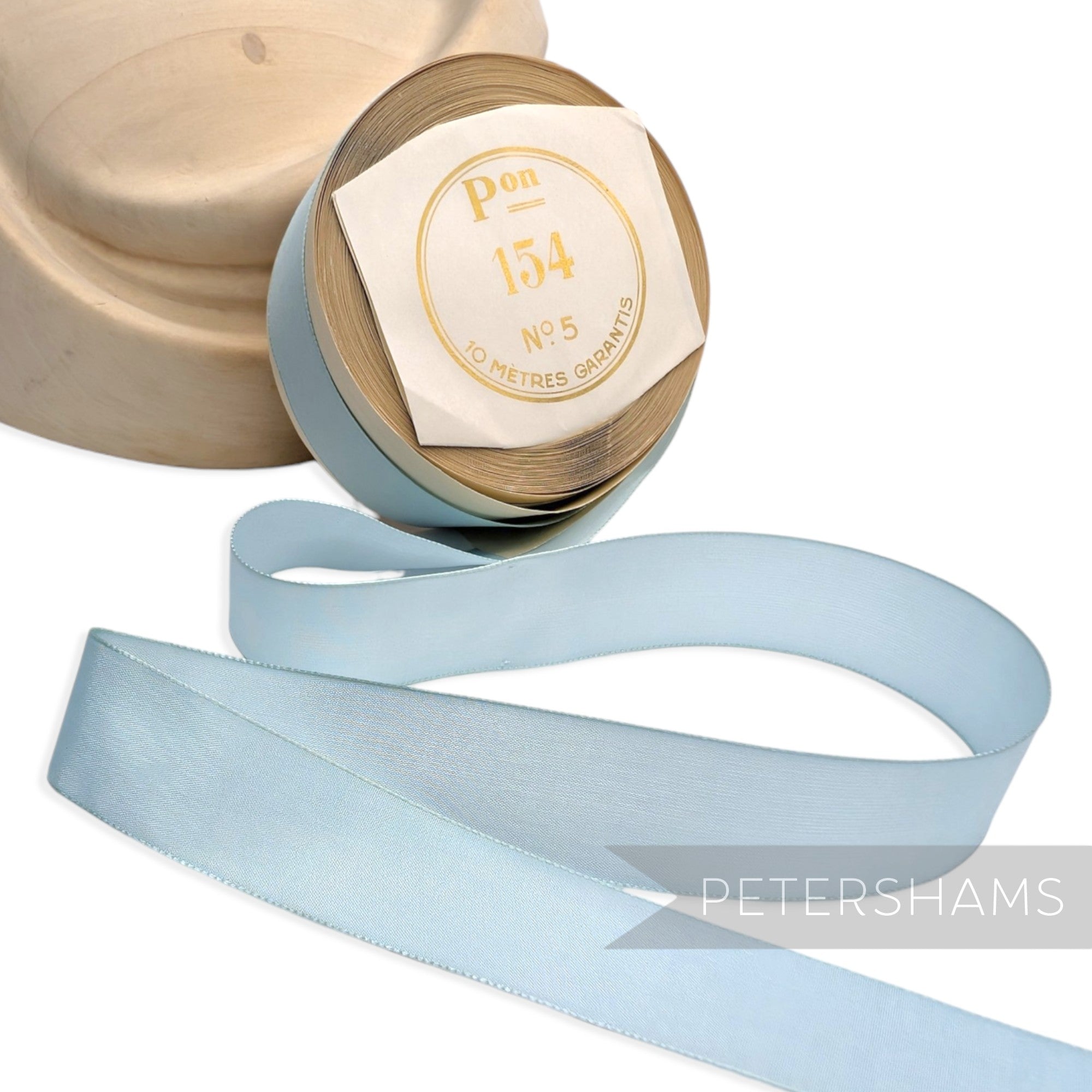 24mm No.5 "Pon 154" Vintage French Taffeta Ribbon - 10m Roll