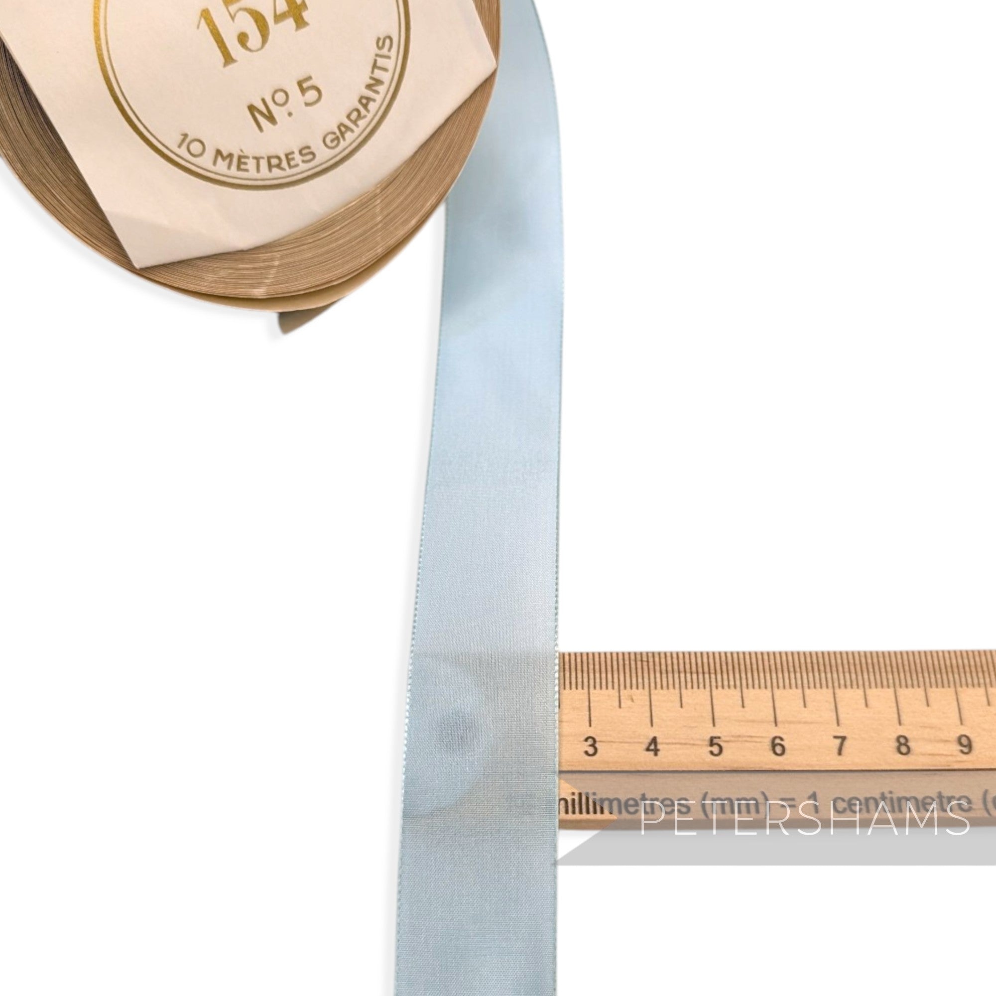 24mm No.5 "Pon 154" Vintage French Taffeta Ribbon - 10m Roll