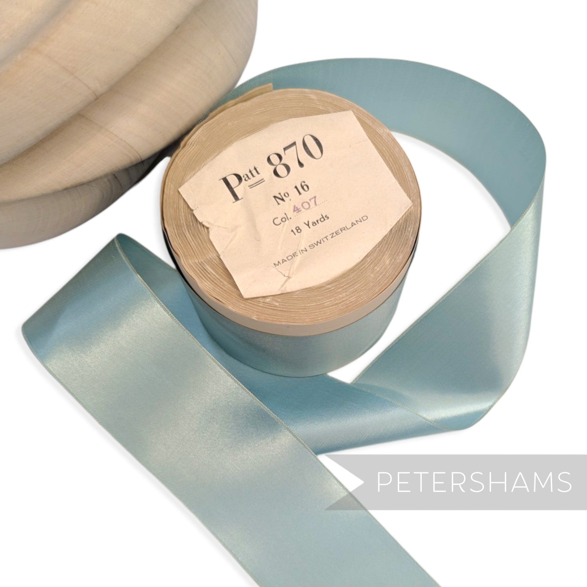 50mm No.16 "Patt 870" Vintage Swiss Satin Ribbon - 16m Roll