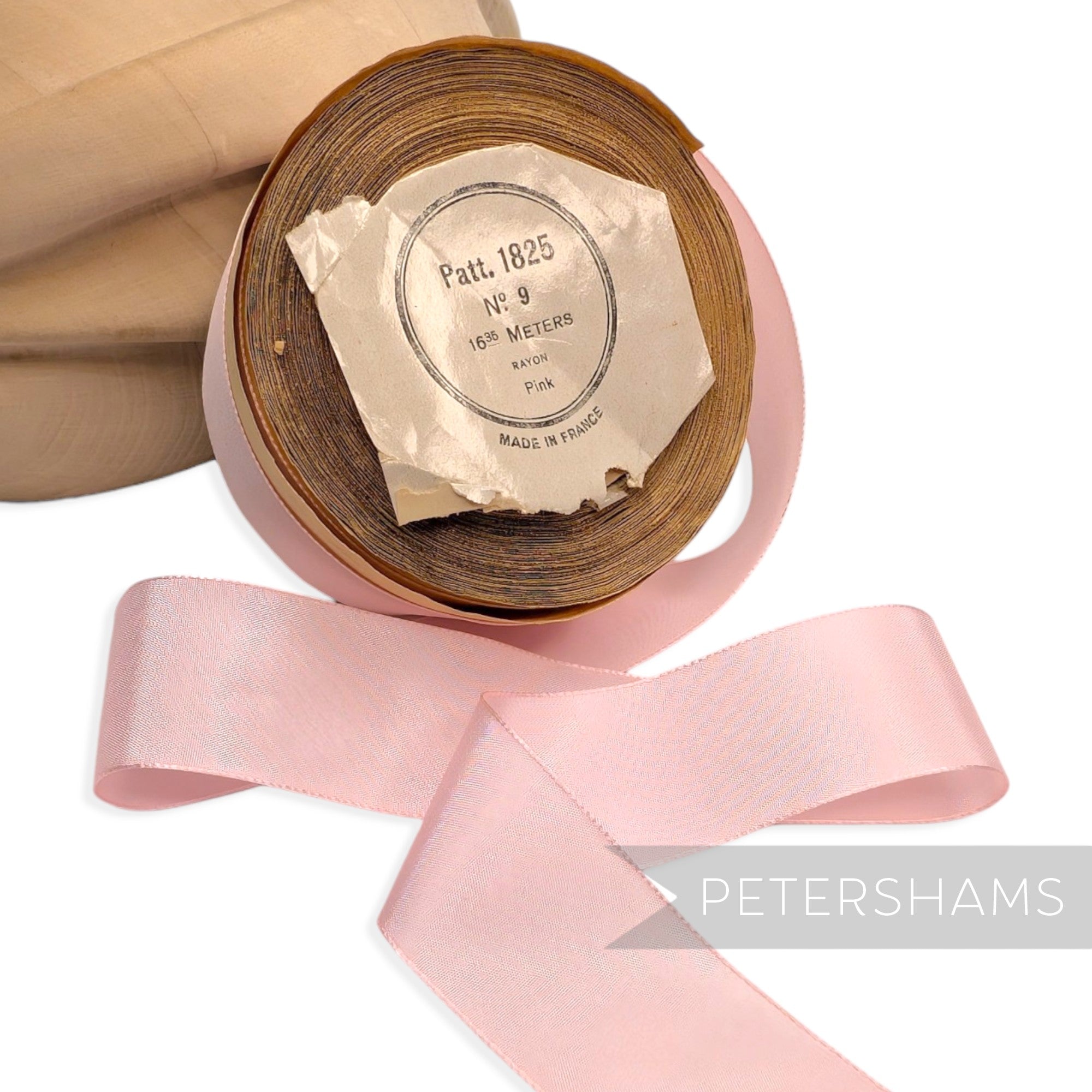 40mm No.9 "Patt.1825" Vintage French Rayon Taffeta Ribbon - 16m Roll