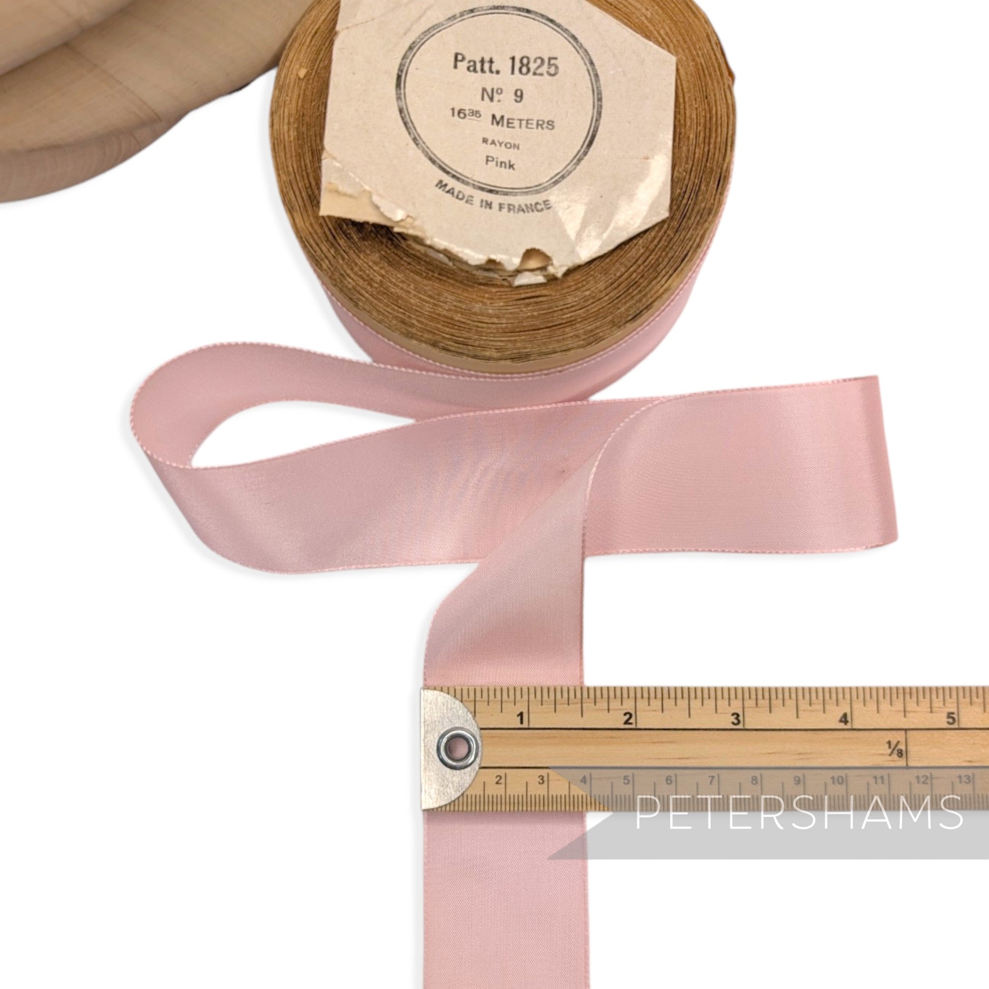 40mm No.9 "Patt.1825" Vintage French Rayon Taffeta Ribbon - 16m Roll