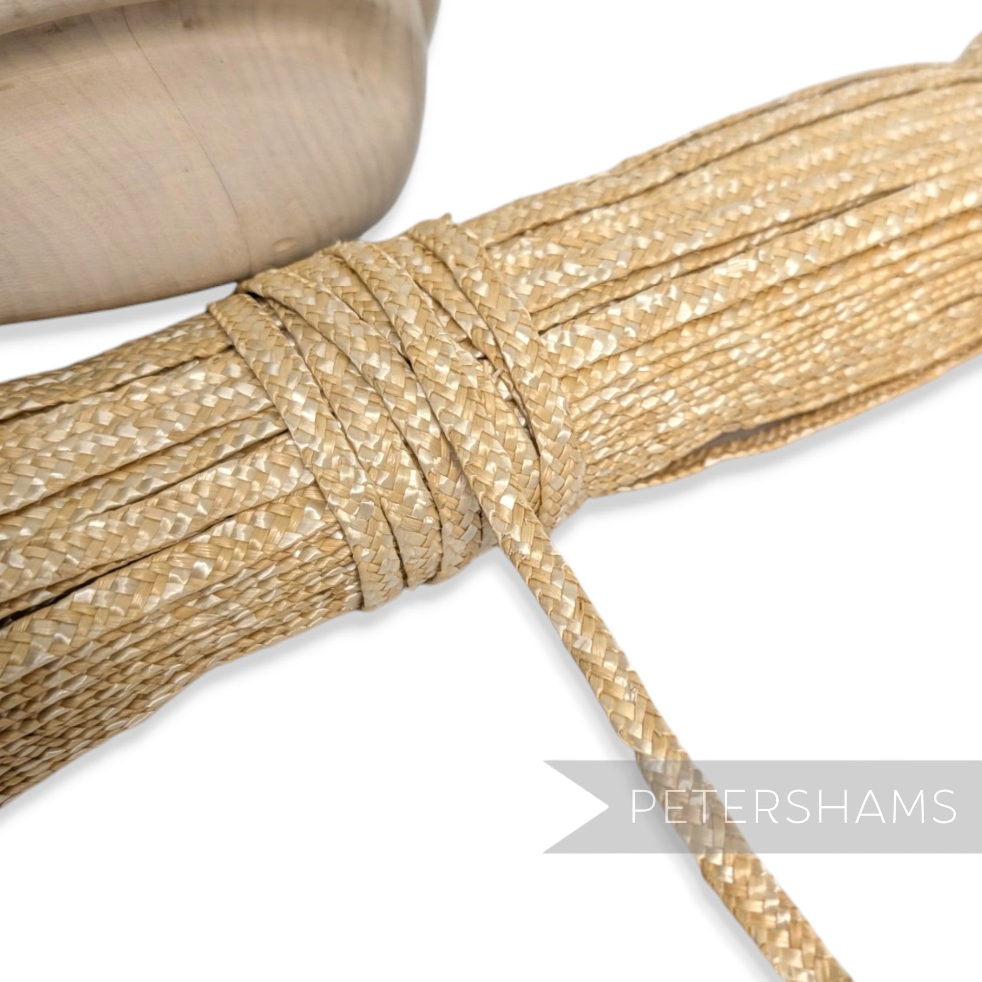 7/8mm Wide Traditional Millinery Straw Plait Milan Braid - Full Hank Approx. 45m