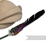 'Edward' Extra Long Black Turkey Feather Hat Mount
