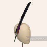 'Edward' Extra Long Black Turkey Feather Hat Mount