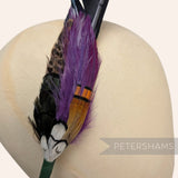'Edward' Extra Long Black Turkey Feather Hat Mount
