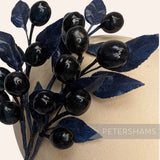 'Galadriel' Vintage 1950s German Glossy Mini Plum Fruit Millinery Mount