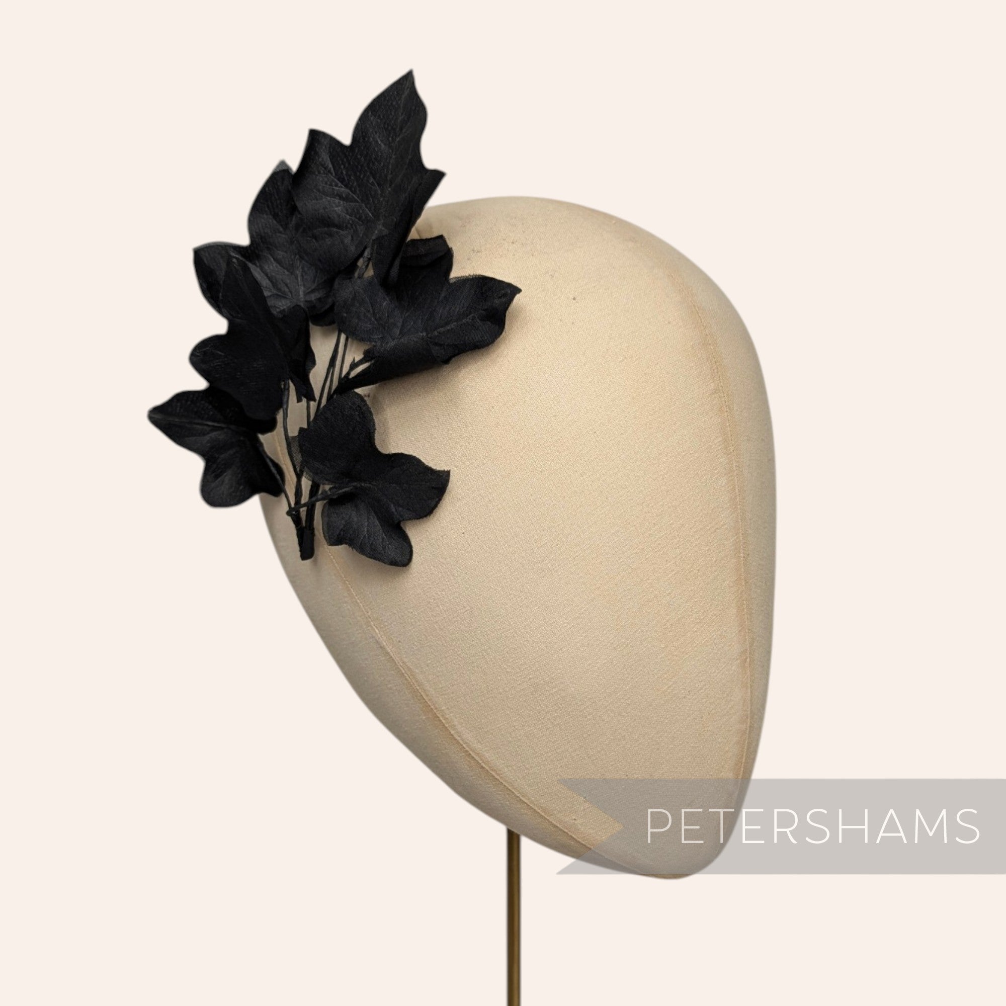 'Murray' Organza Topped Satin Ivy Leaf Millinery Hat Mount