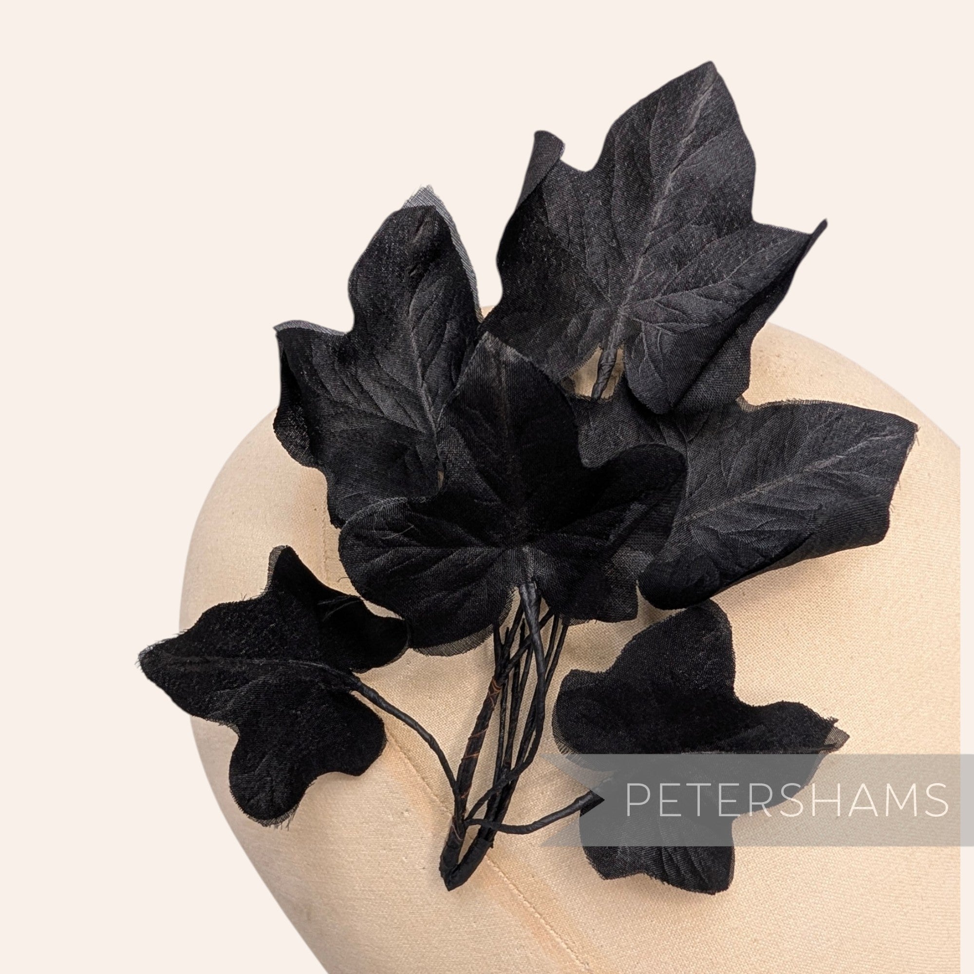 'Murray' Organza Topped Satin Ivy Leaf Millinery Hat Mount