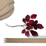 'Bilbo' Vintage 1950/60's Red & Blue Trippy Velvet Wired Millinery Leaf Spray