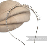 Silver Metal Tiara Headband with Teeth