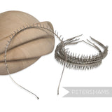 Silver Metal Tiara Headband with Teeth