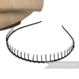 Faulty Black Metal Tiara Headband with Teeth