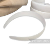 25mm Curved Profile White Plastic Headband Core Blanks