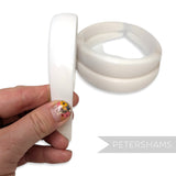25mm Curved Profile White Plastic Headband Core Blanks