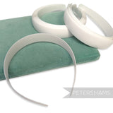 25mm Curved Profile White Plastic Headband Core Blanks
