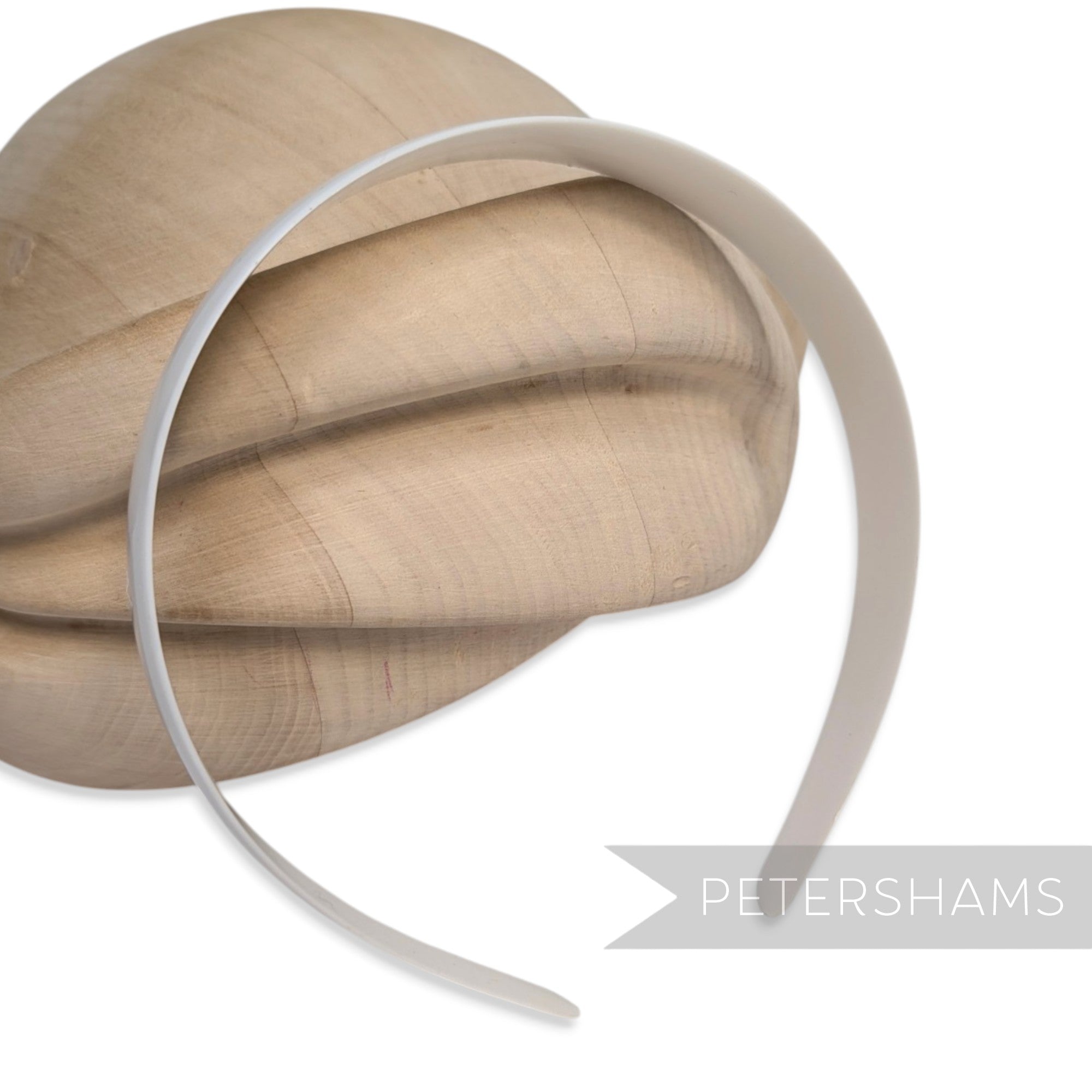 25mm Curved Profile White Plastic Headband Core Blanks