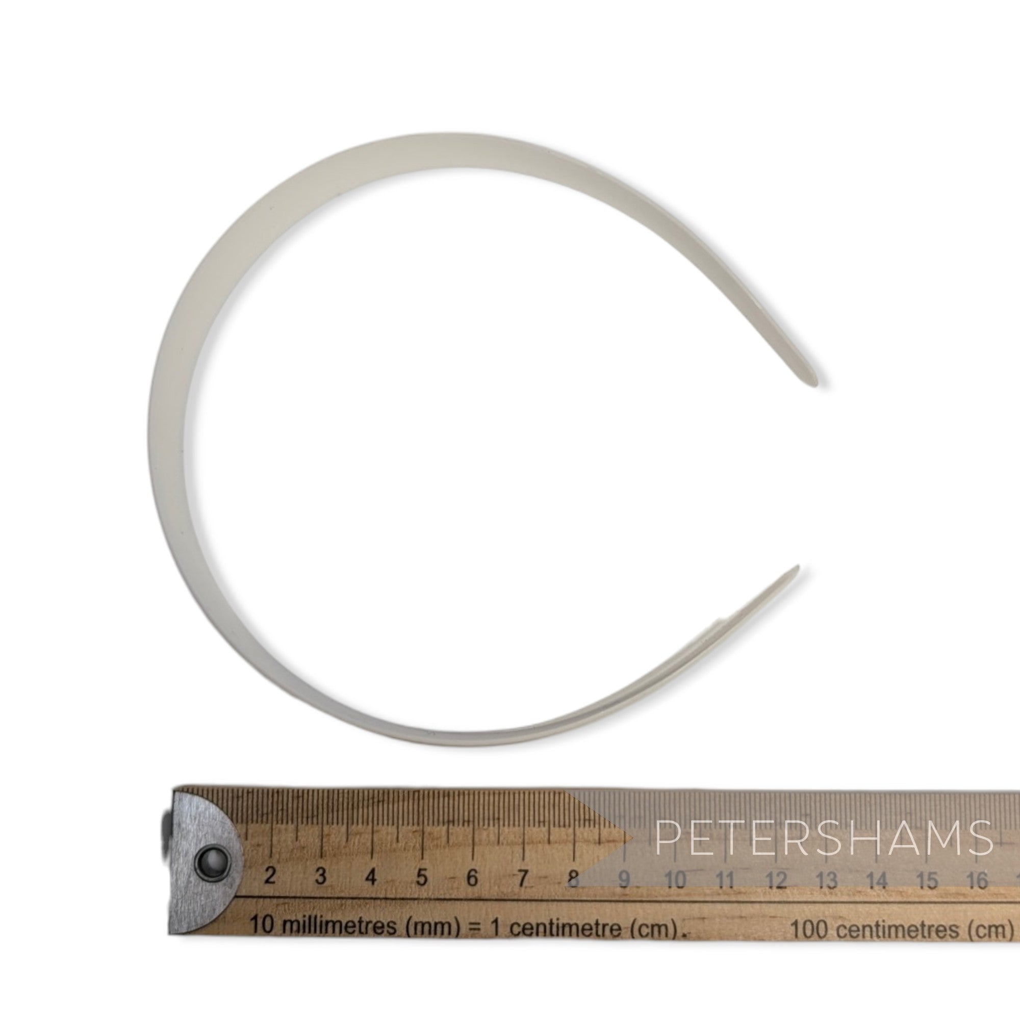 25mm Curved Profile White Plastic Headband Core Blanks