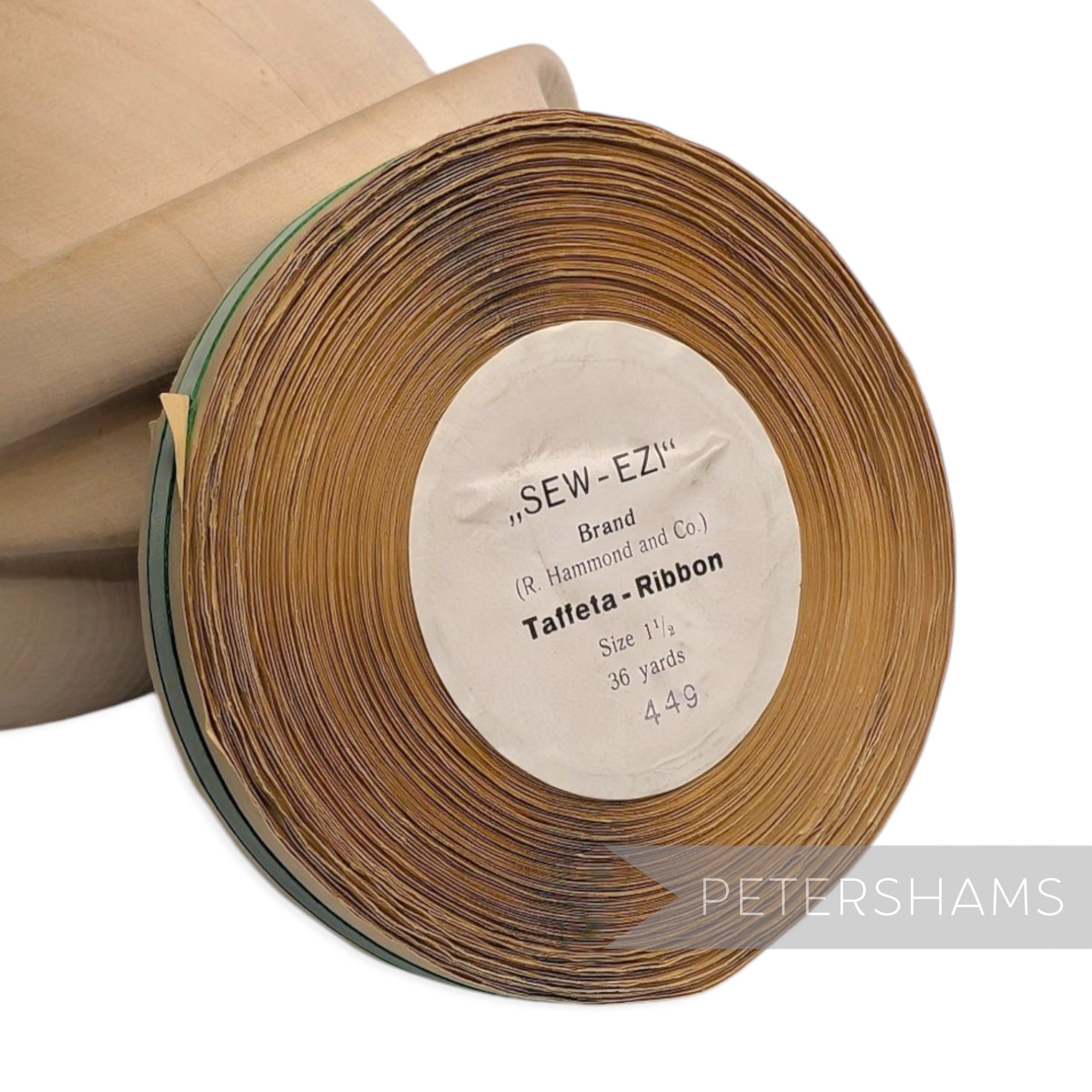 10mm No.1 1/2 "Sew-Ezi" Vintage Swiss Taffeta with Satin Edge Ribbon - Approx. 33m Roll