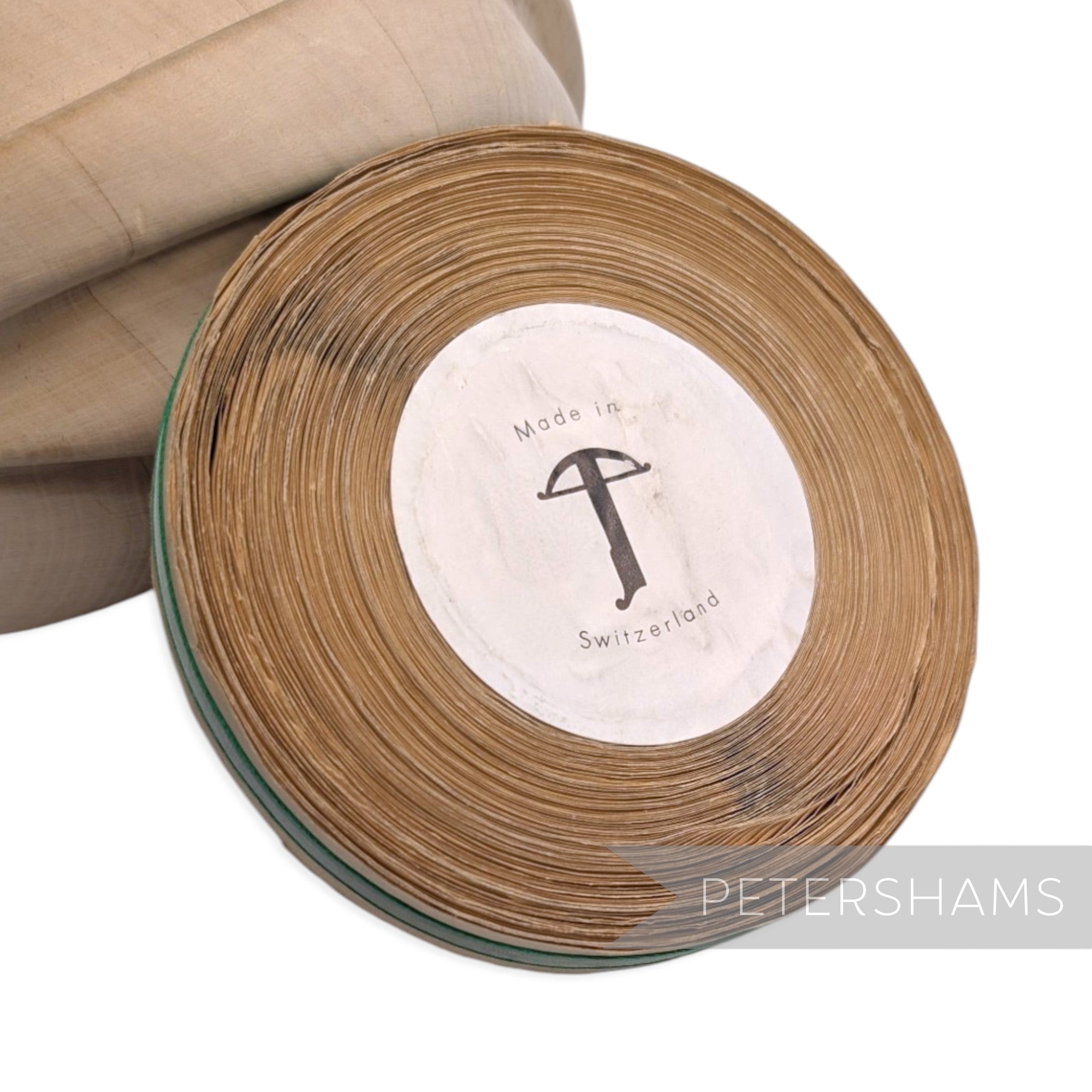10mm No.1 1/2 "Sew-Ezi" Vintage Swiss Taffeta with Satin Edge Ribbon - Approx. 33m Roll