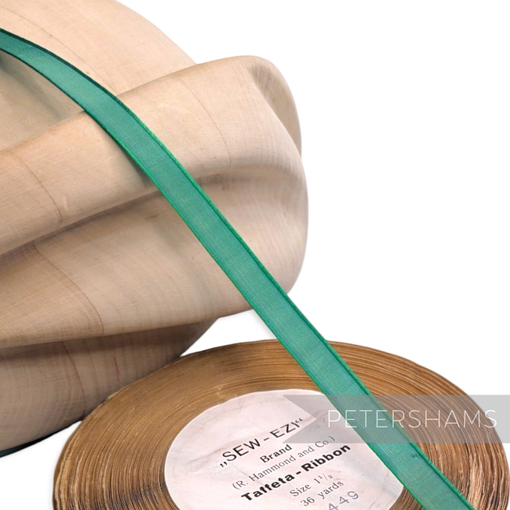 10mm No.1 1/2 "Sew-Ezi" Vintage Swiss Taffeta with Satin Edge Ribbon - Approx. 33m Roll