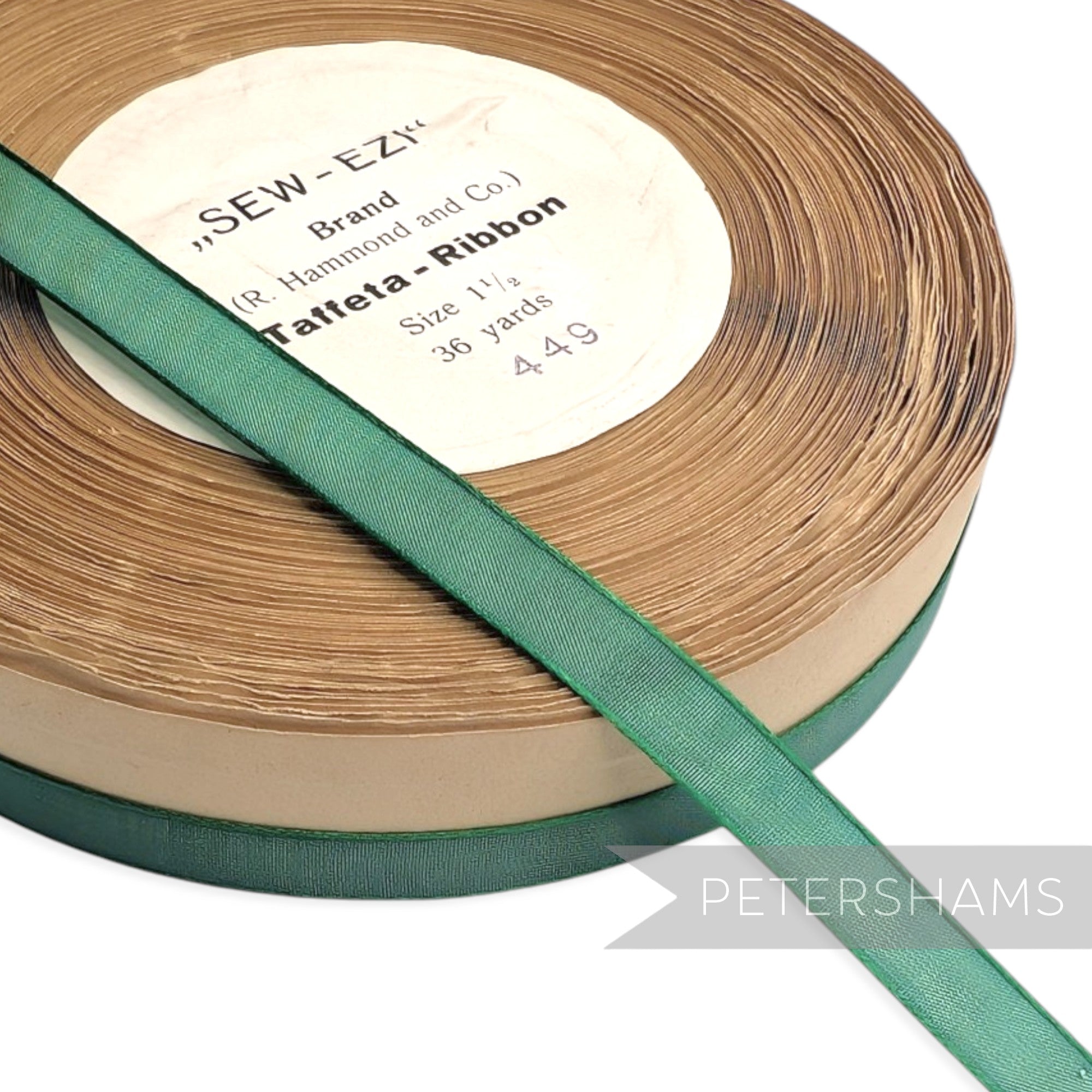 10mm No.1 1/2 "Sew-Ezi" Vintage Swiss Taffeta with Satin Edge Ribbon - Approx. 33m Roll