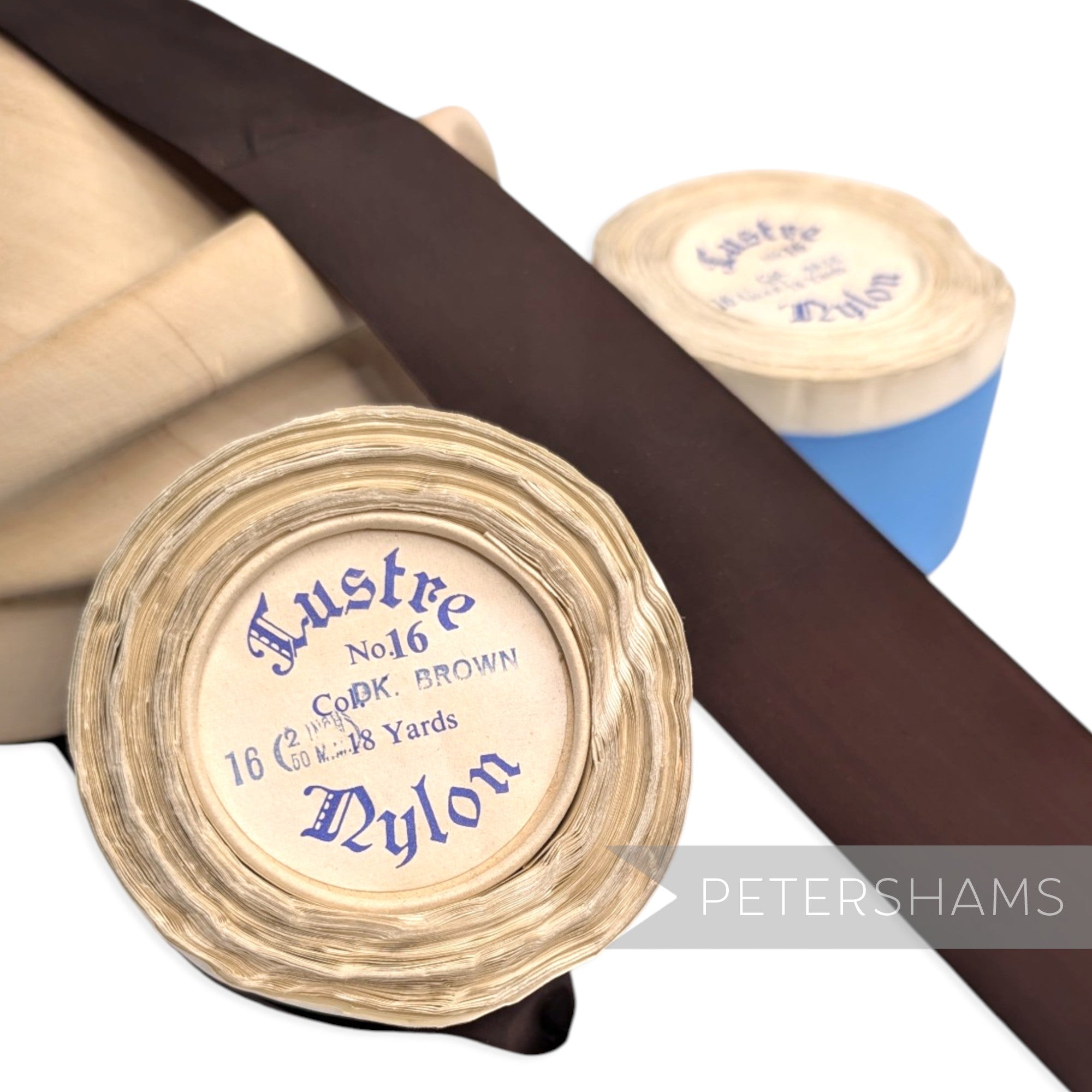 50mm No.16 "Lustre" Vintage Swiss Nylon Taffeta Ribbon - 16m Roll