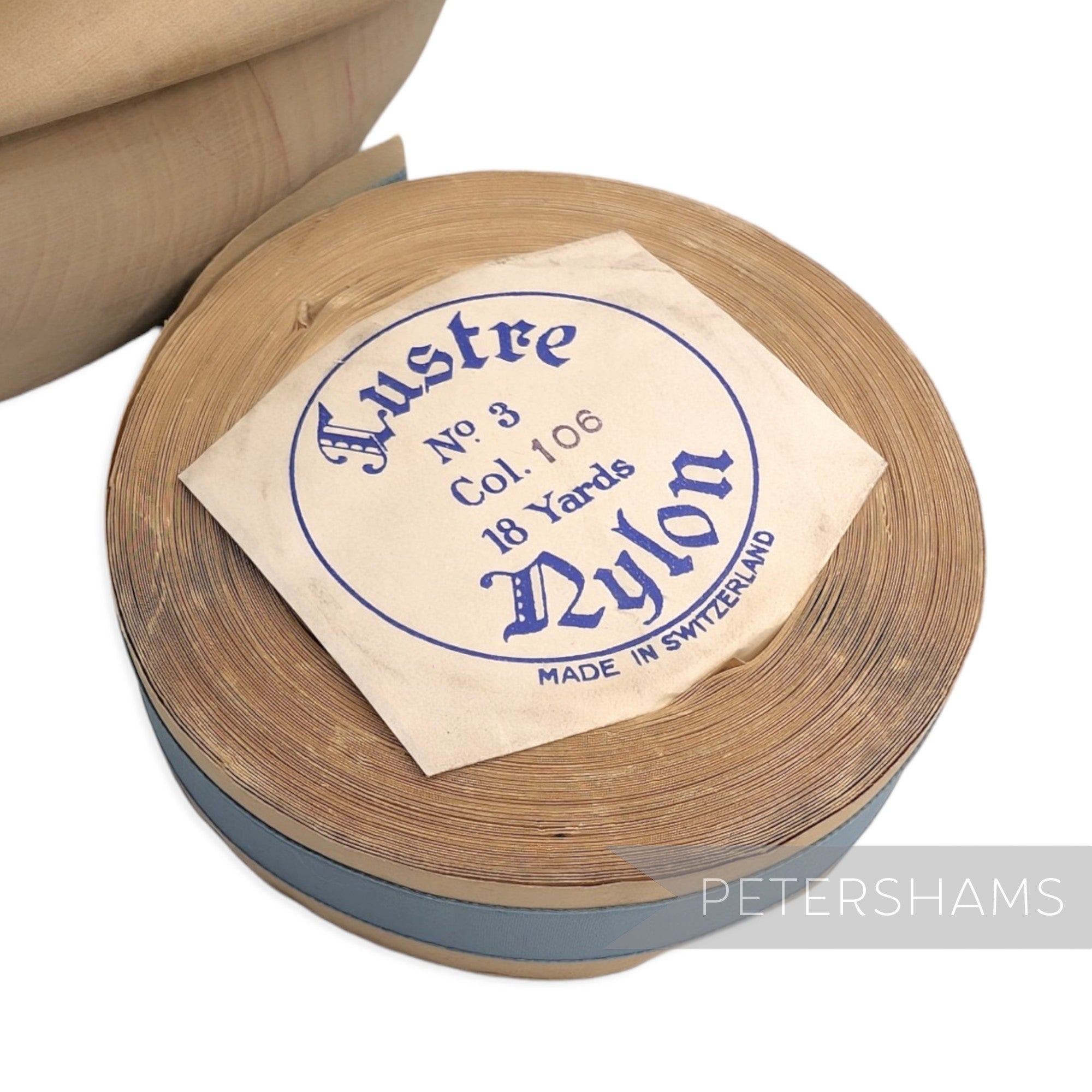 14mm No.3 "Lustre" Vintage Swiss Nylon Taffeta Ribbon - 16m Roll