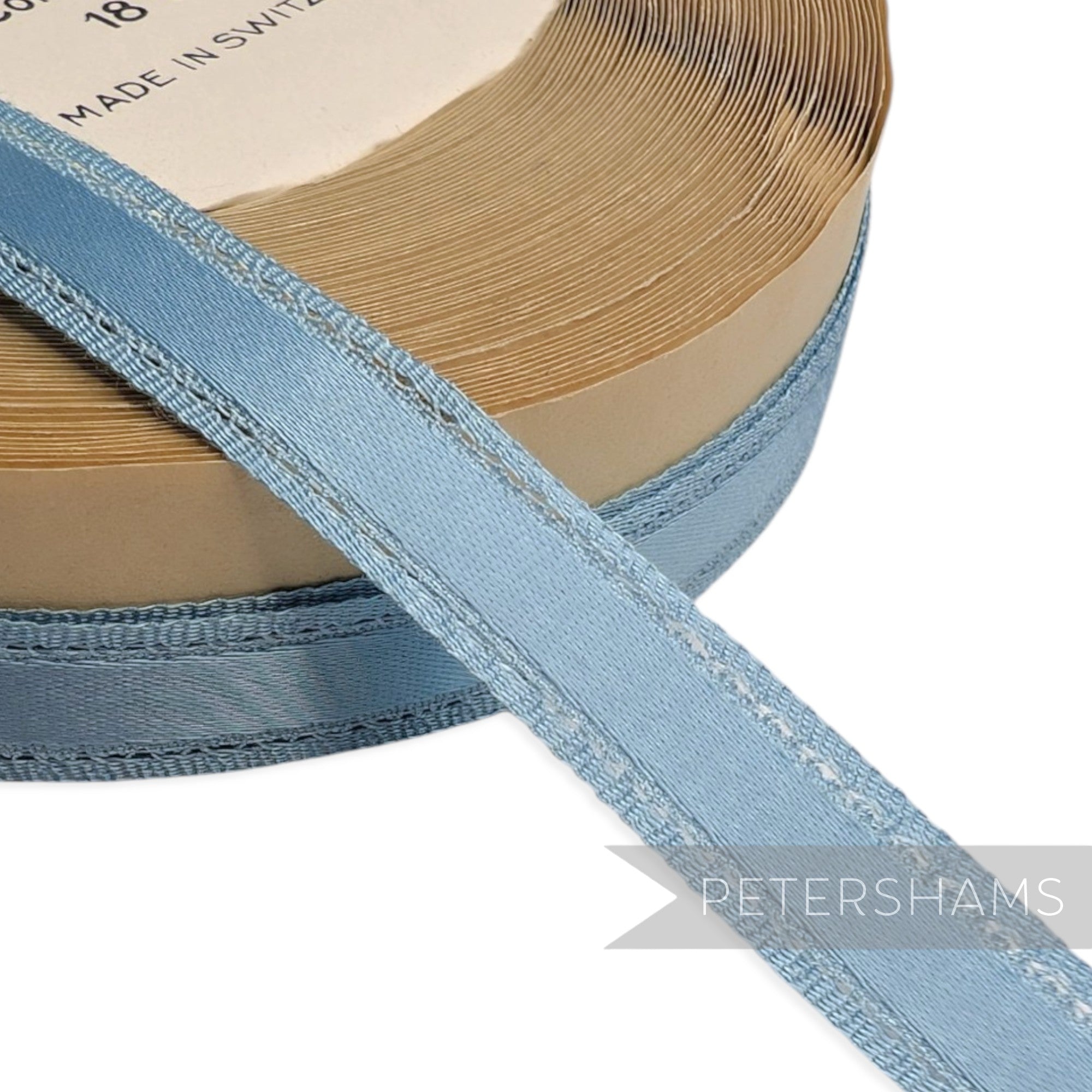 12mm No.2 "Patt 900" Vintage Swiss Lacy-Satin Ribbon - Approx. 15-16m Roll