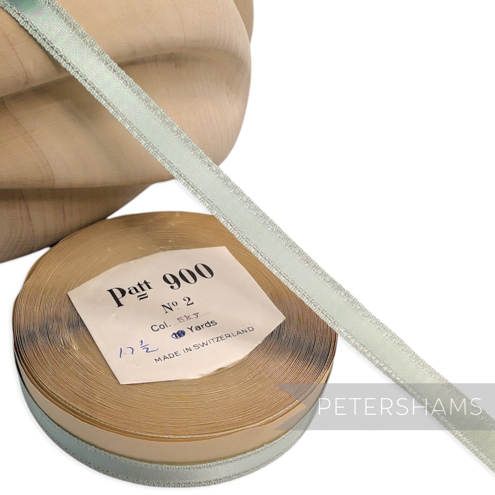12mm No.2 "Patt 900" Vintage Swiss Lacy-Satin Ribbon - Approx. 15-16m Roll