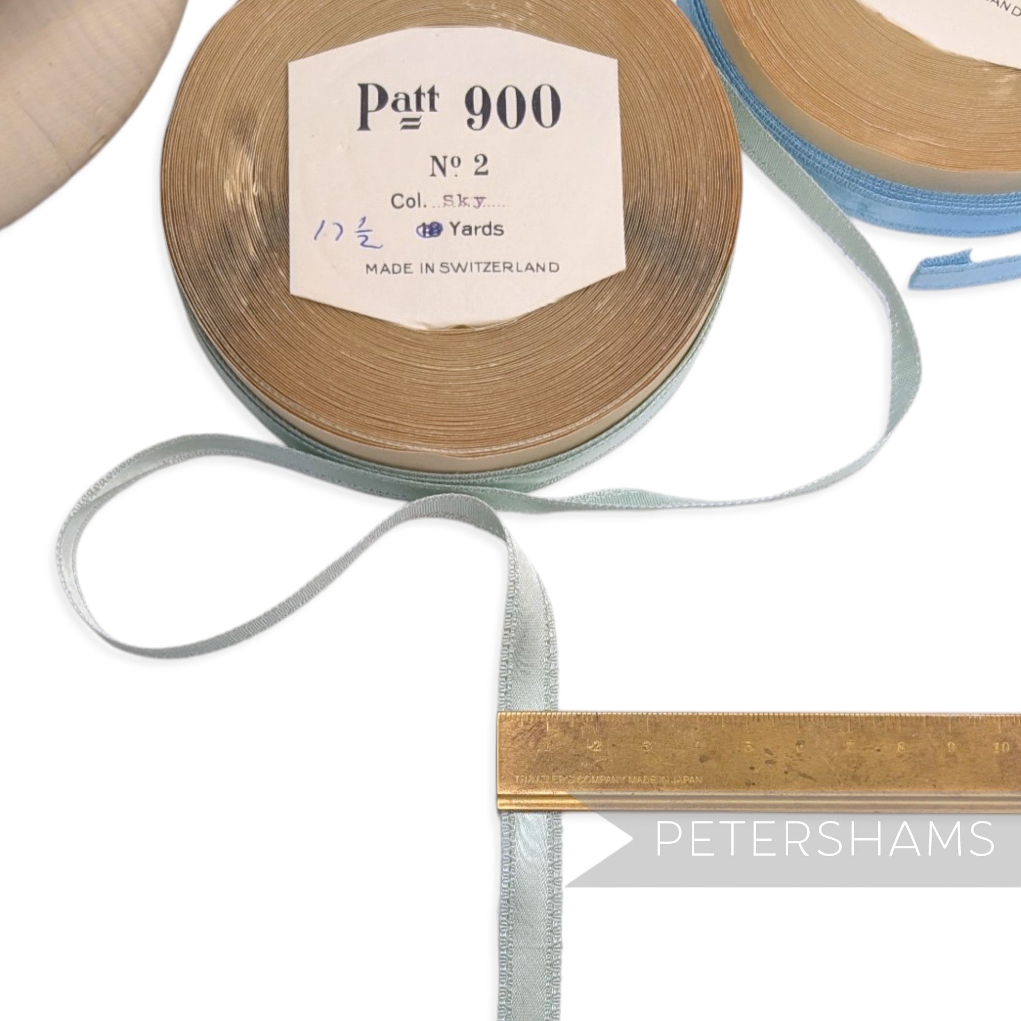 12mm No.2 "Patt 900" Vintage Swiss Lacy-Satin Ribbon - Approx. 15-16m Roll