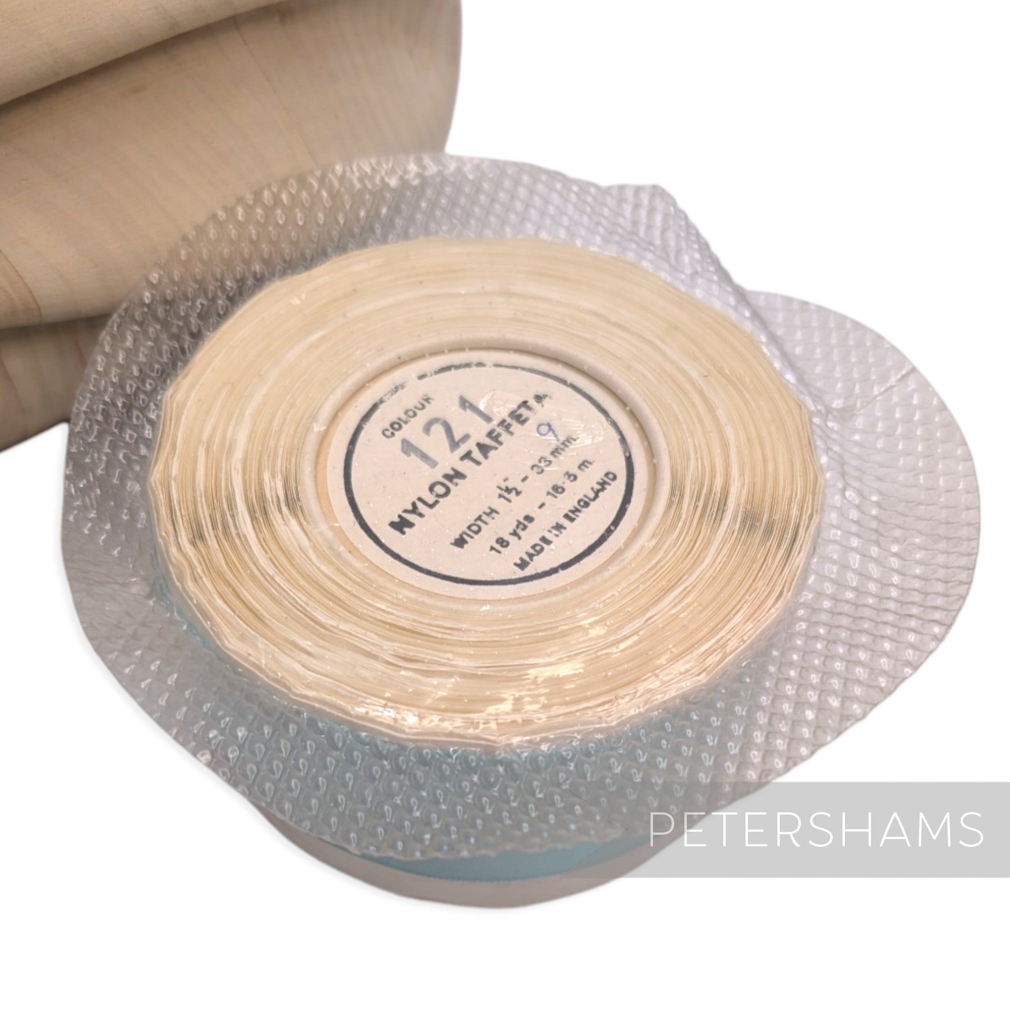 37mm No.9 "Cash's of Coventry" Vintage Nylon Taffeta Ribbon - 16m Roll