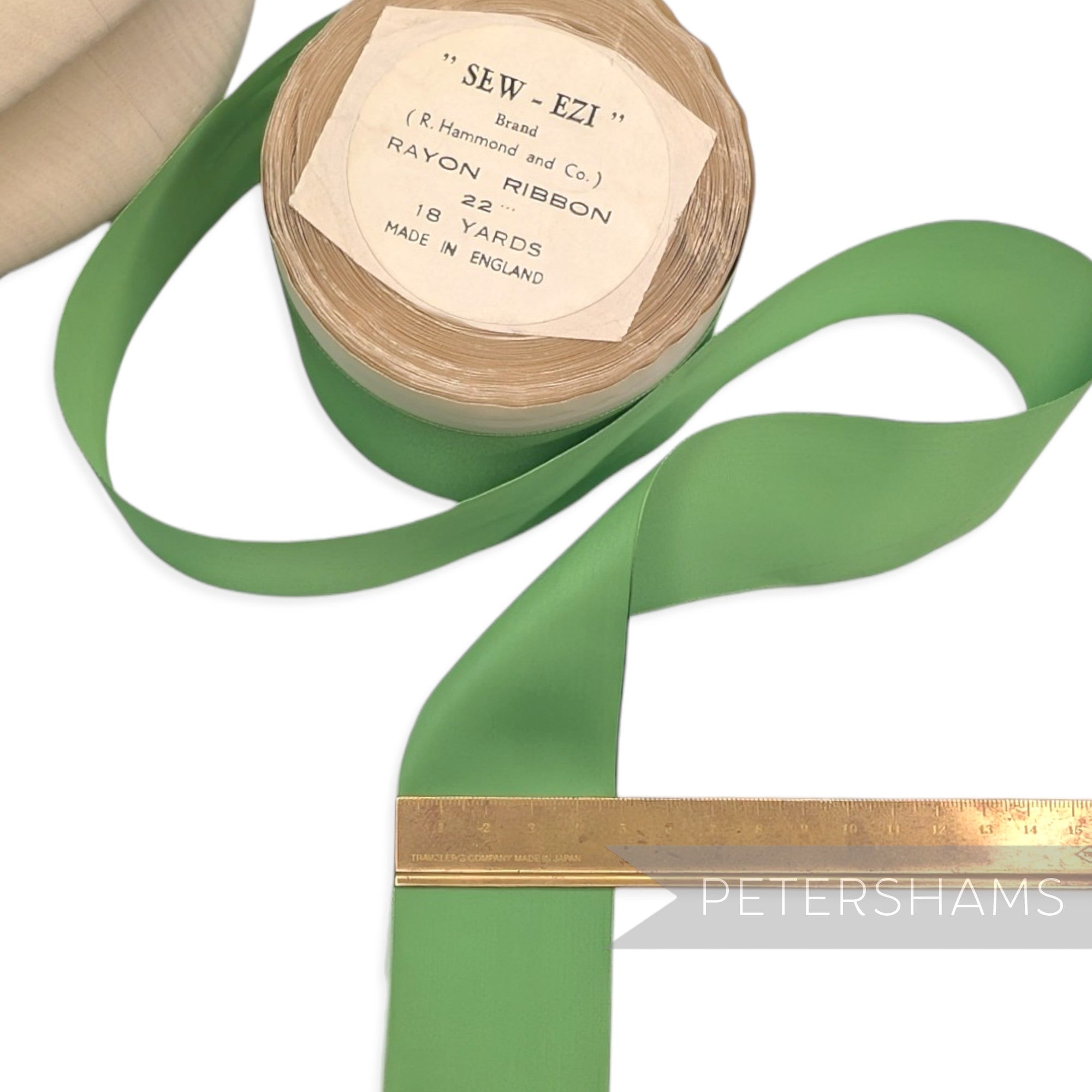 48mm "Sew-Ezi" Vintage Made in England Rayon Taffeta Ribbon - 16m Roll