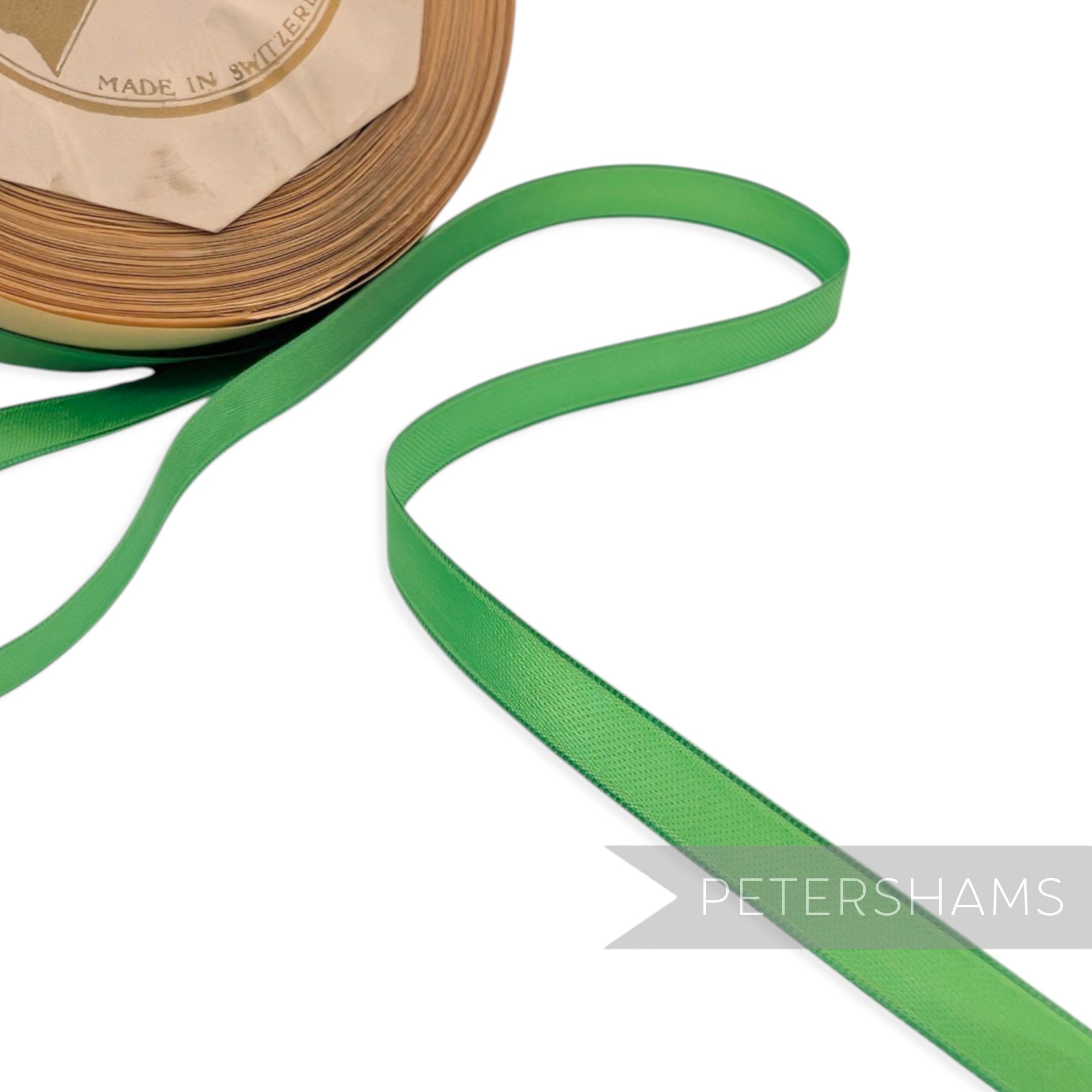 7mm No.1 1/2 "Repos" Vintage Swiss Artificial Silk Satin Ribbon - 16m Roll