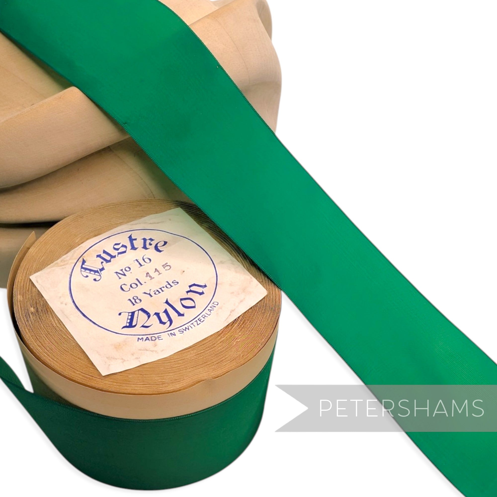 50mm No.16 "Lustre" Vintage Swiss Nylon Taffeta Ribbon - 16m Roll