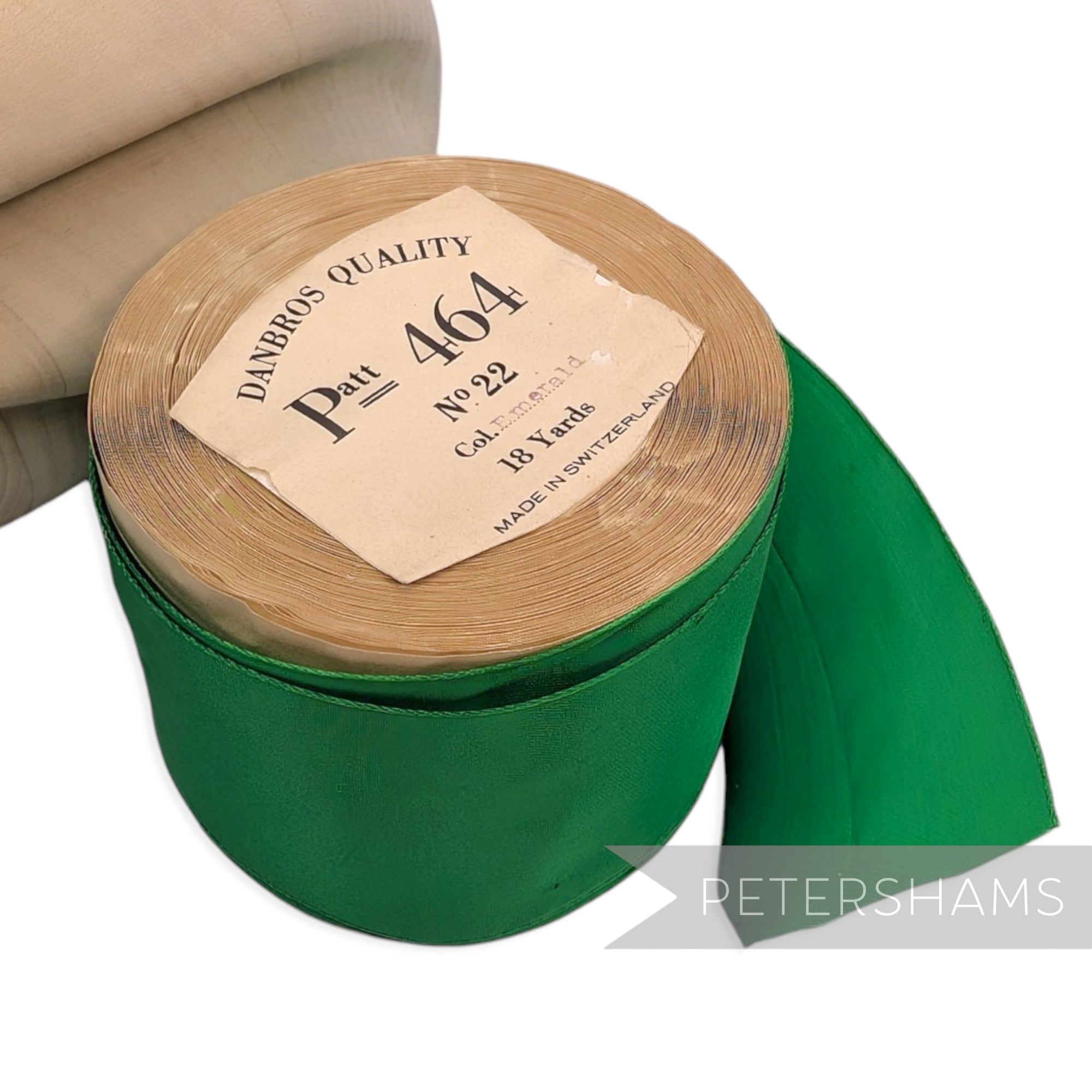 60mm No.22 "Danbros Quality" Patt 464 Vintage Swiss Taffeta Ribbon - 16m Roll