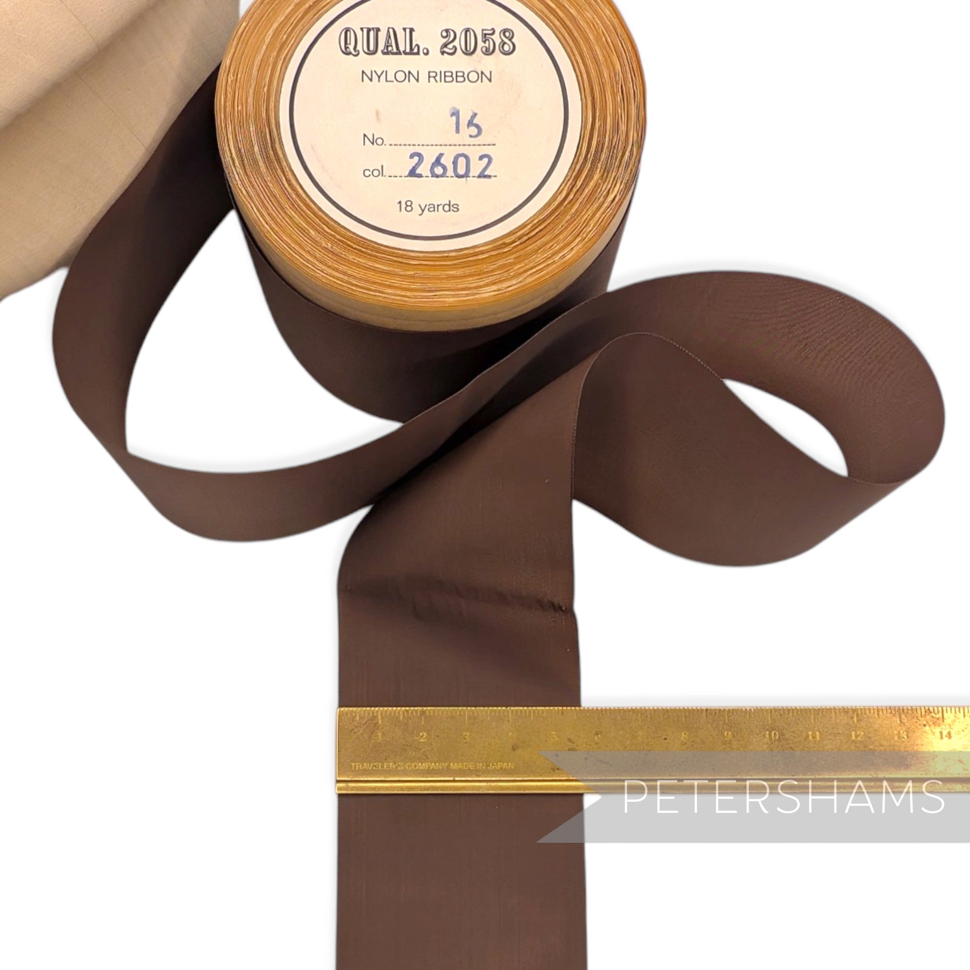 55mm No.16 "Qual. 2058" Vintage Nylon Ribbon - 16m Roll