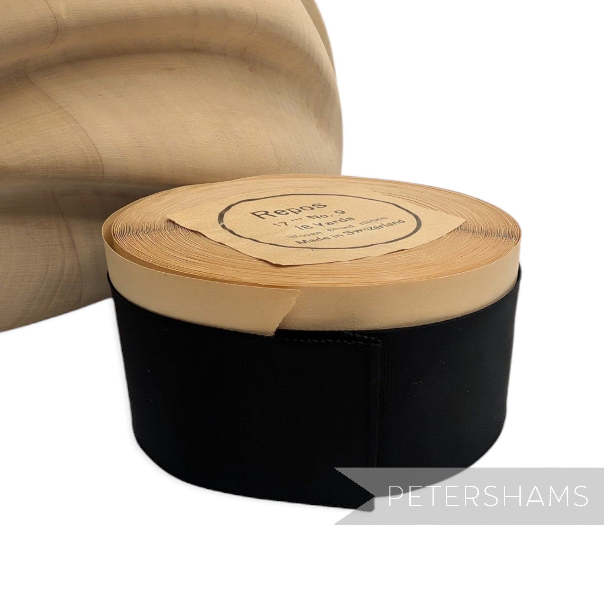40mm No.9 "Repos" Vintage Swiss Taffeta Ribbon - 16m Roll