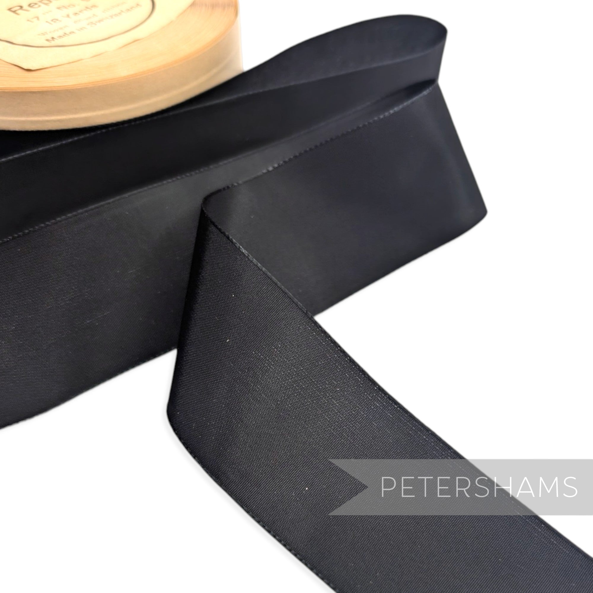 40mm No.9 "Repos" Vintage Swiss Taffeta Ribbon - 16m Roll