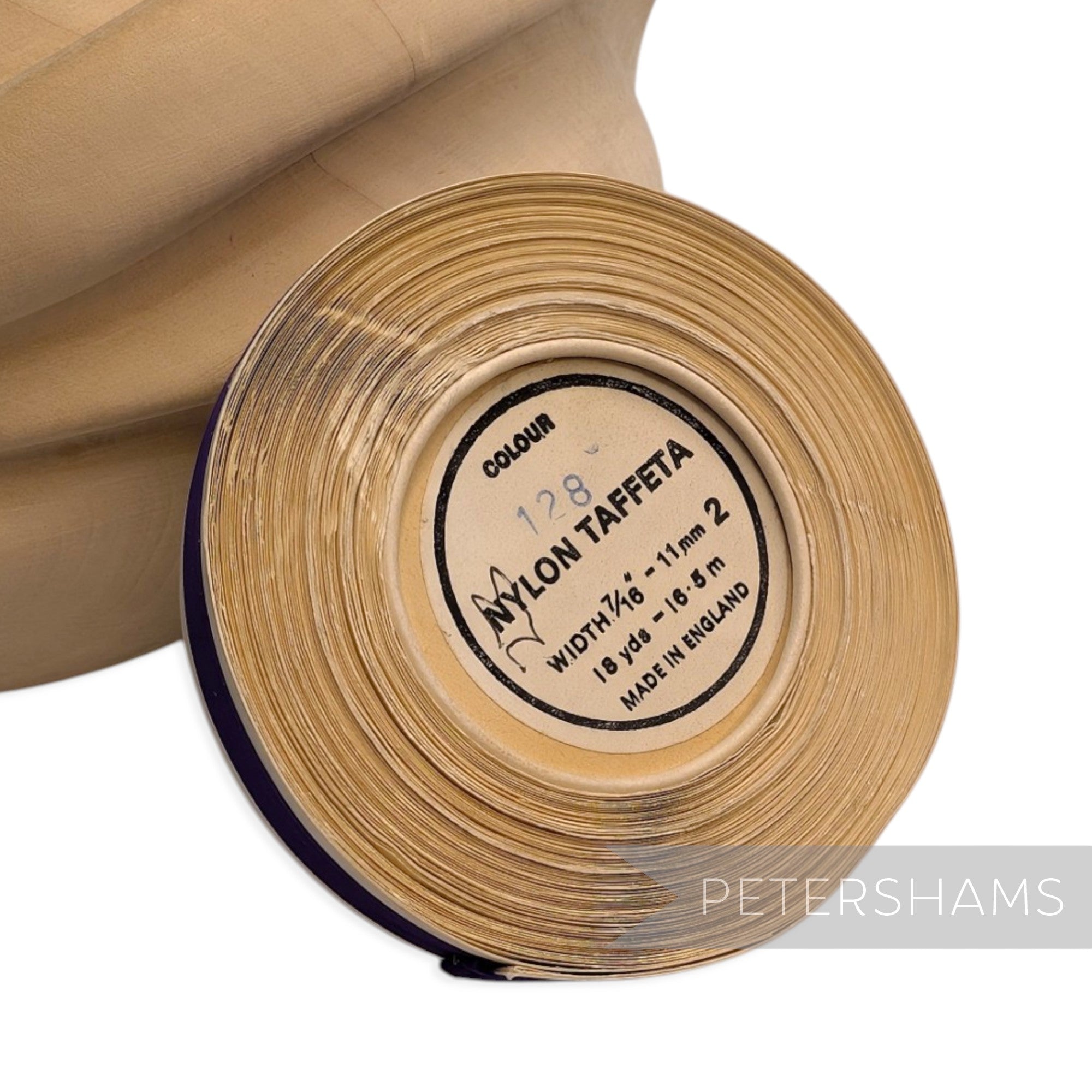 11mm No.2 "Cash's of Coventry" Vintage Nylon Taffeta Ribbon - 16m Roll
