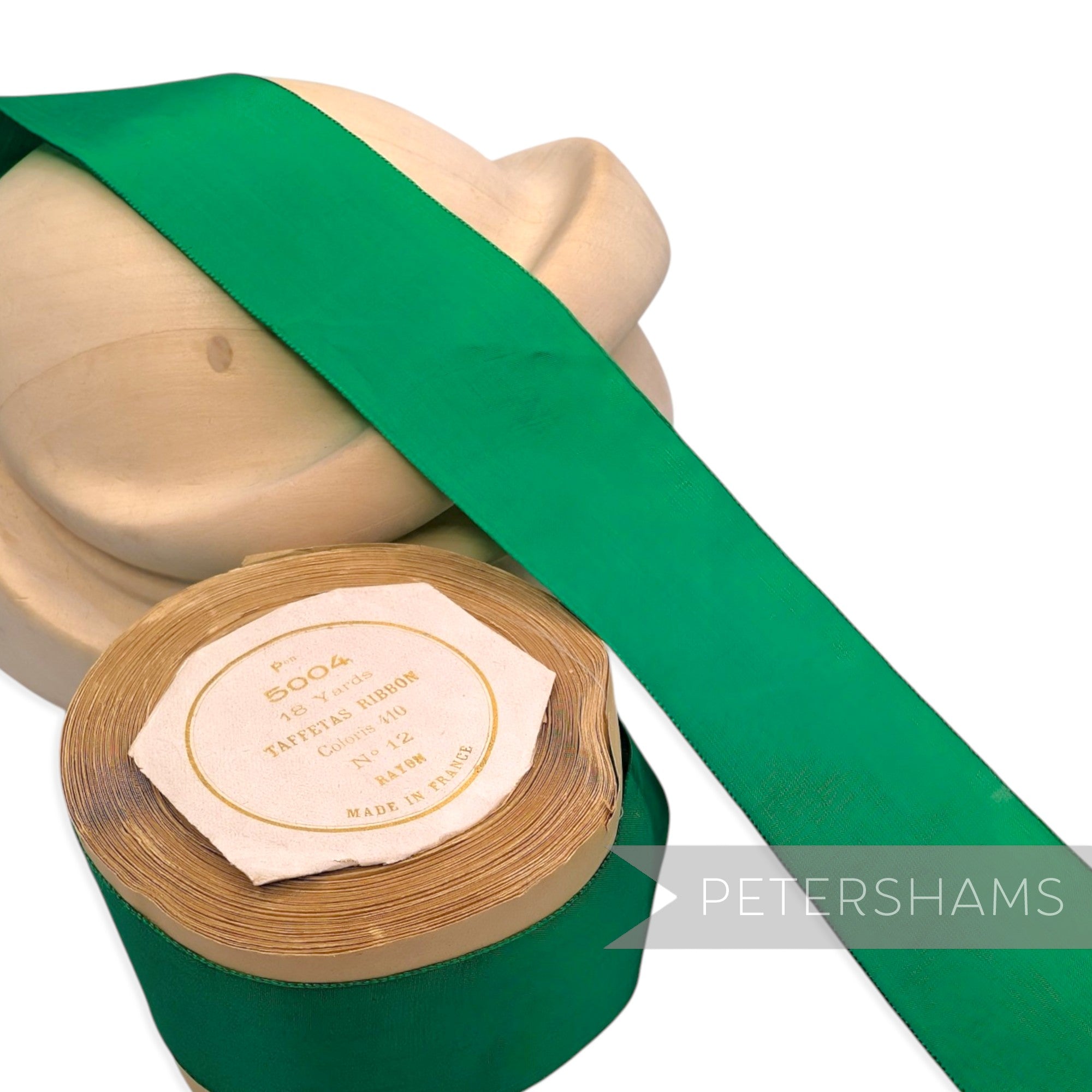 50mm No.12 "Pon 5004" Vintage French Rayon Taffeta Ribbon - 16m Roll