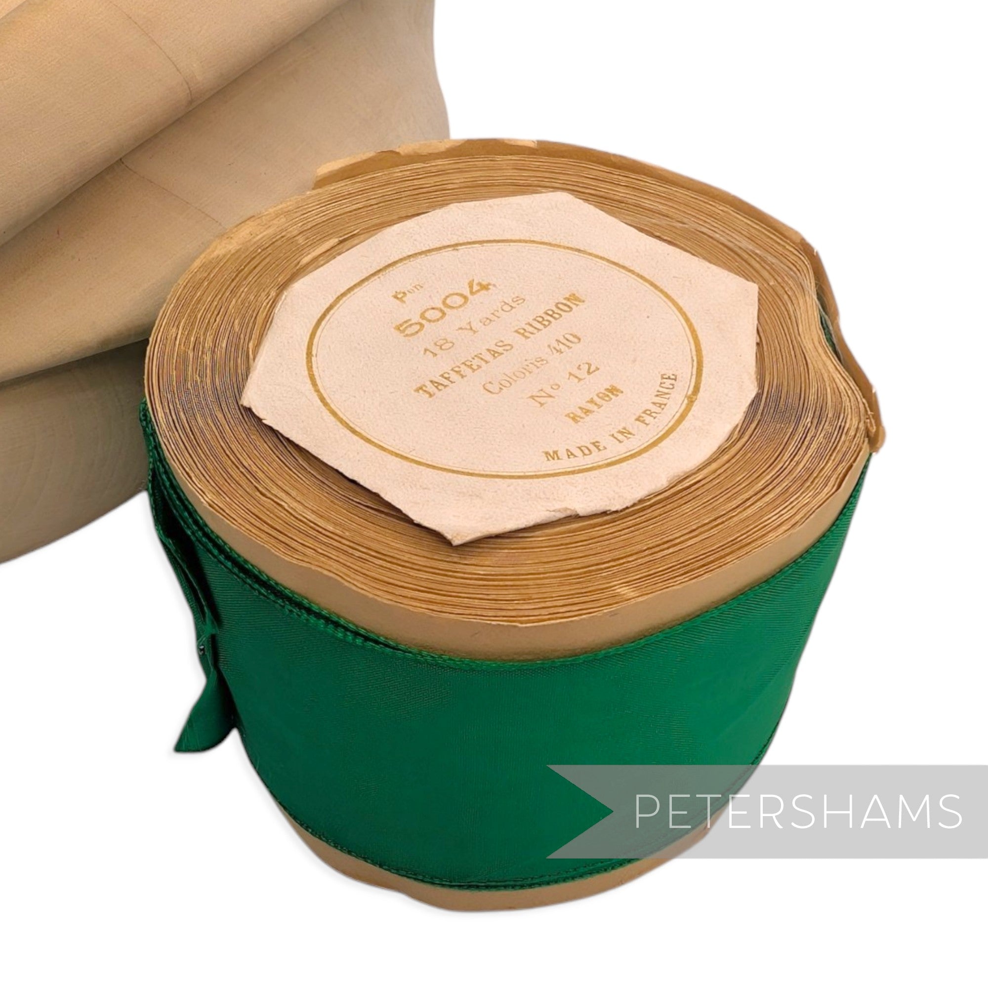 50mm No.12 "Pon 5004" Vintage French Rayon Taffeta Ribbon - 16m Roll