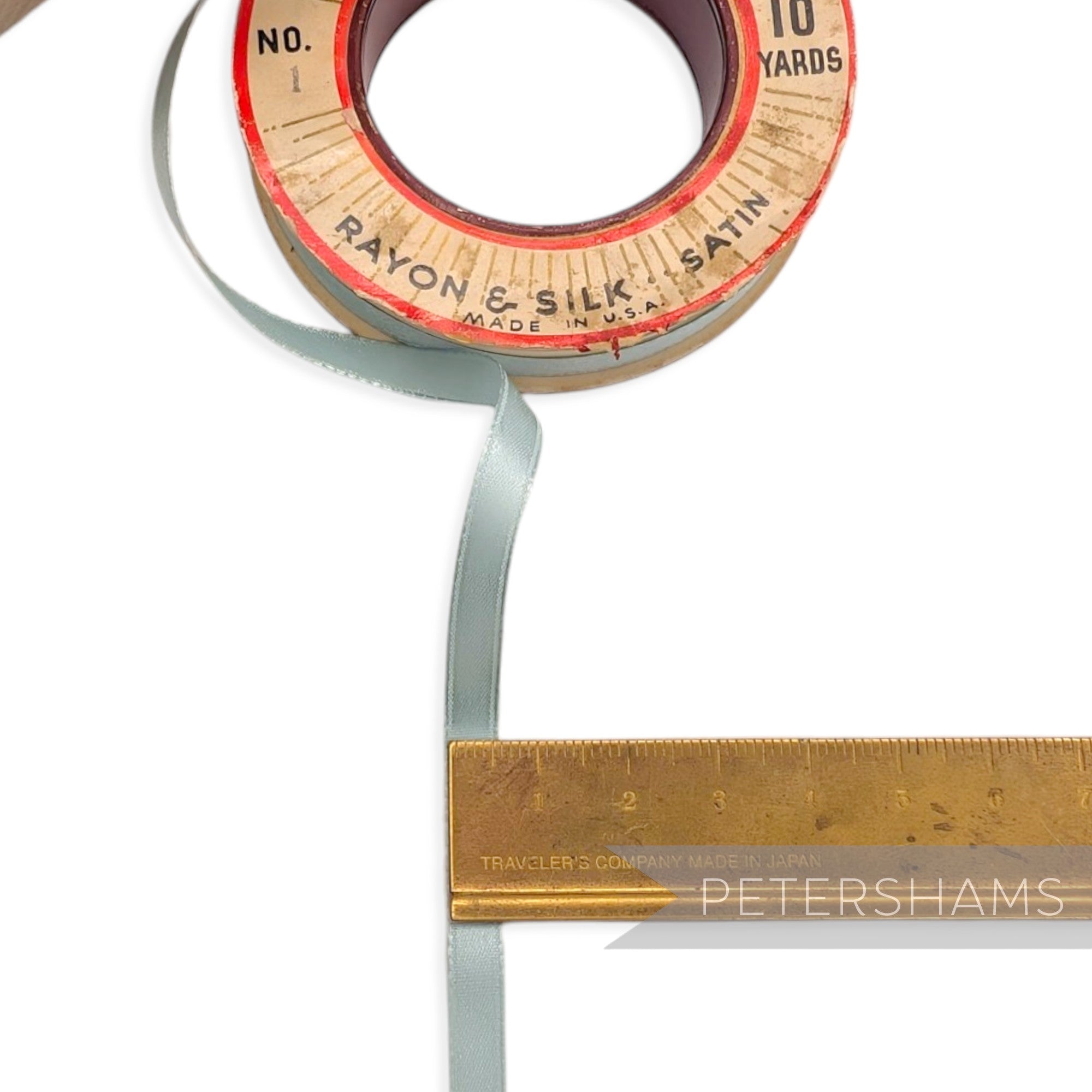 6mm No.1 "Sunbeam" Made in U.S.A Vintage 1950's Satin Taffeta Ribbon Reel - 10 yards