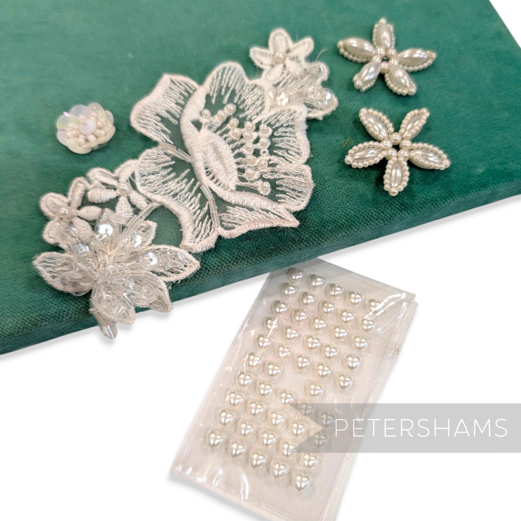 Set of Pretty One-Off Ivory Motifs & Trims