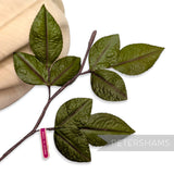 'Ponty' 24cm Vintage 1980/90s Hand-Painted Japanese Wired Leaf Branch