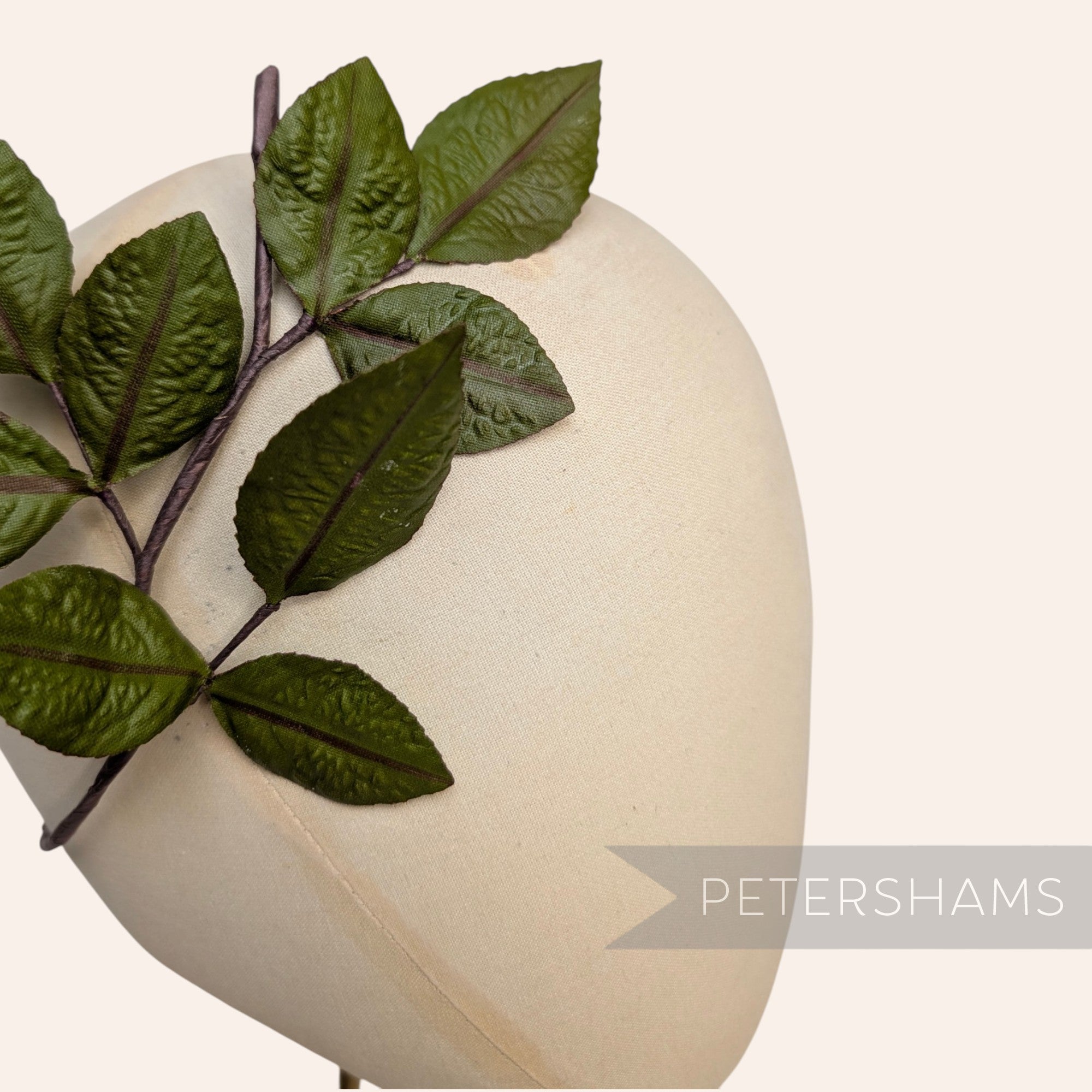 'Ponty' 24cm Vintage 1980/90s Hand-Painted Japanese Wired Leaf Branch