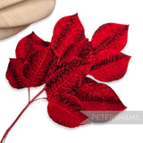 'Anahi' Vintage 1950/60's Japanese Velvet Wired Millinery Leaf Spray
