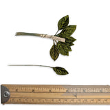 'Melian' Vintage 1960s Japanese Mini Velvet Leaves - 12 stems