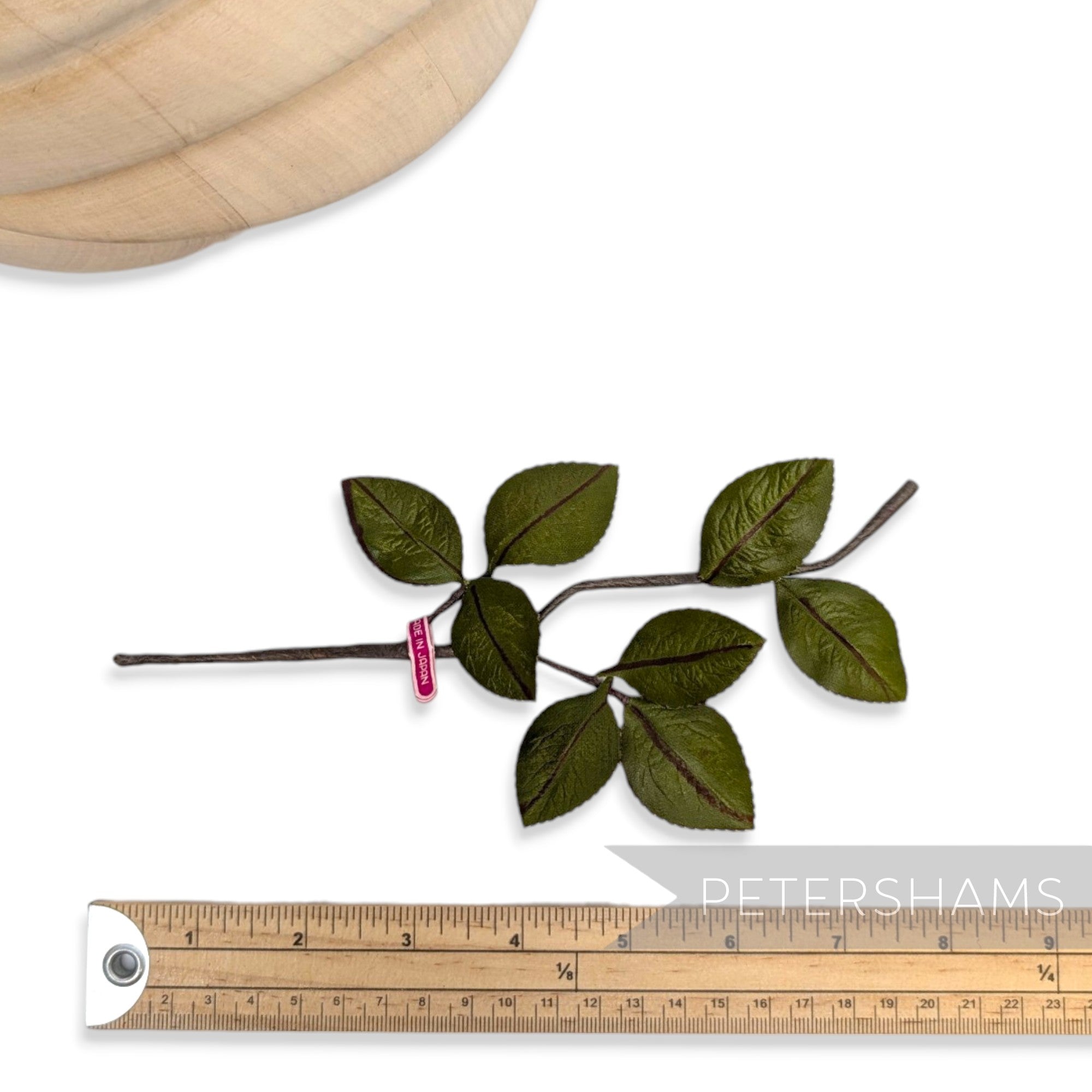 'Bronty' 20cm Vintage 1980/90s Hand-Painted Japanese Wired Leaf Branch