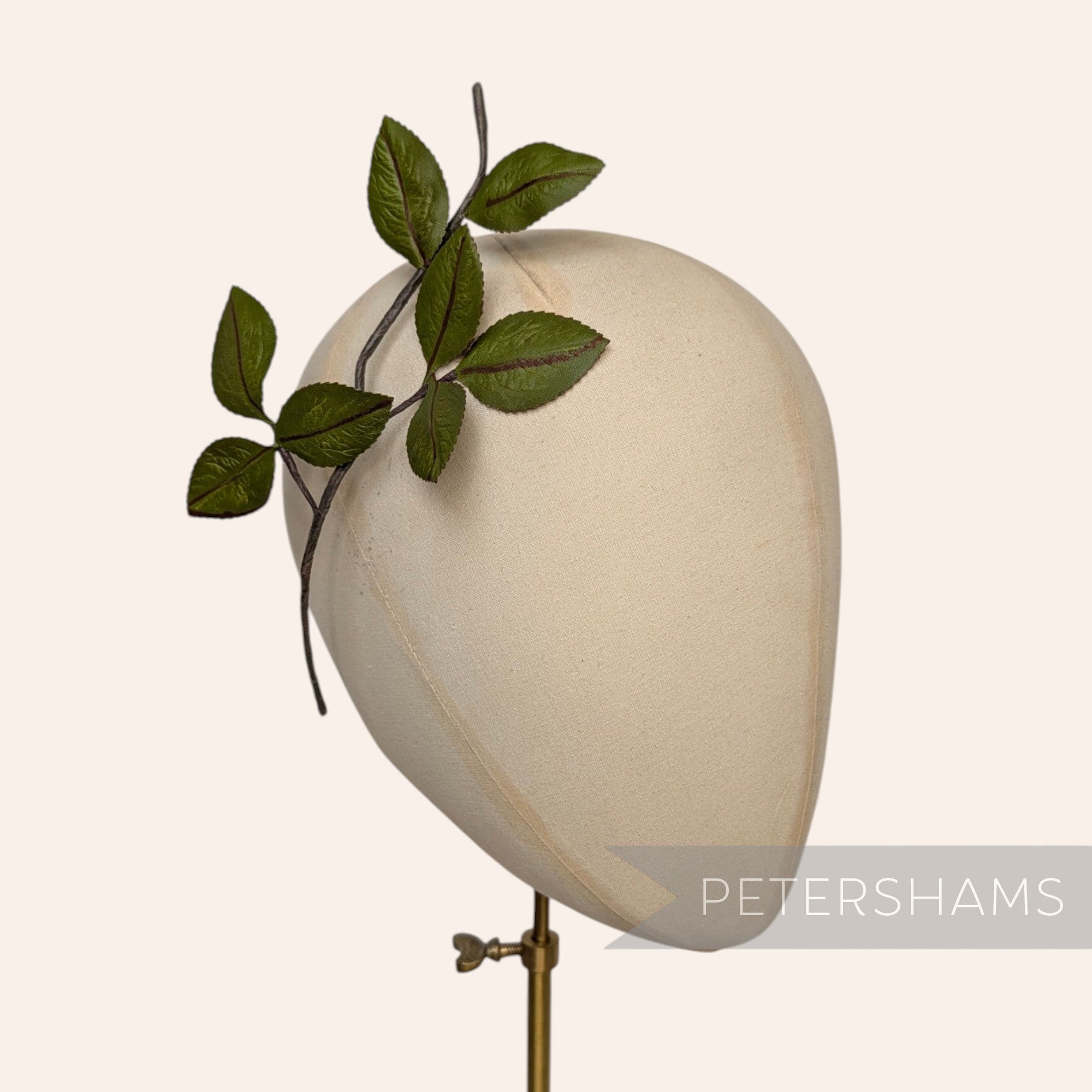 'Bronty' 20cm Vintage 1980/90s Hand-Painted Japanese Wired Leaf Branch